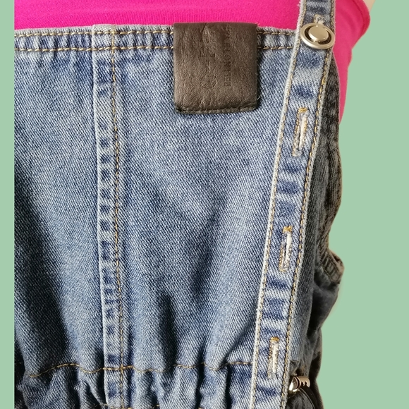 vintage wash denim overalls - Picture 3 of 7